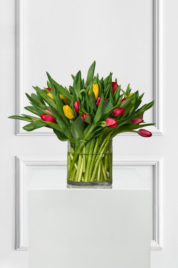 Tulips Galore: Vibrant Tulips in a Elegant Vase