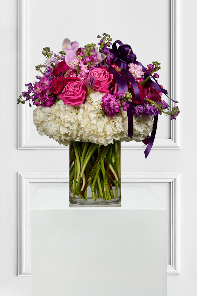 Hot Pink Romance: Elegant Roses & Lilies for Love Moments