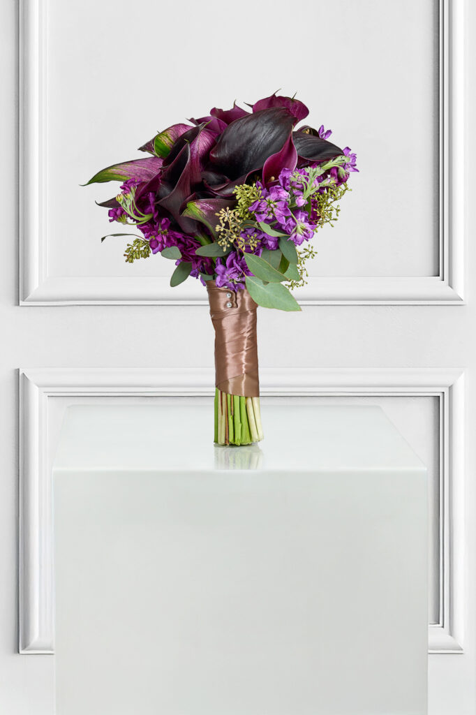 Elegant Plum Bridal Bouquet - Image 3