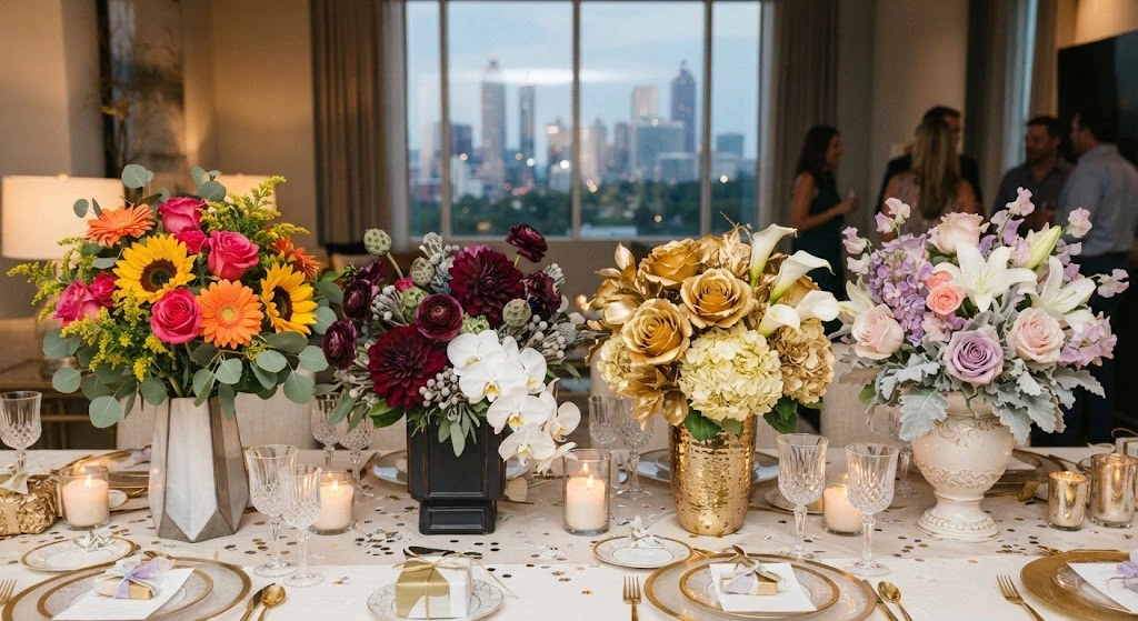 Milestone Birthday Flowers: 30th, 40th, 50th & 70th Birthday Arrangement Ideas in Atlanta