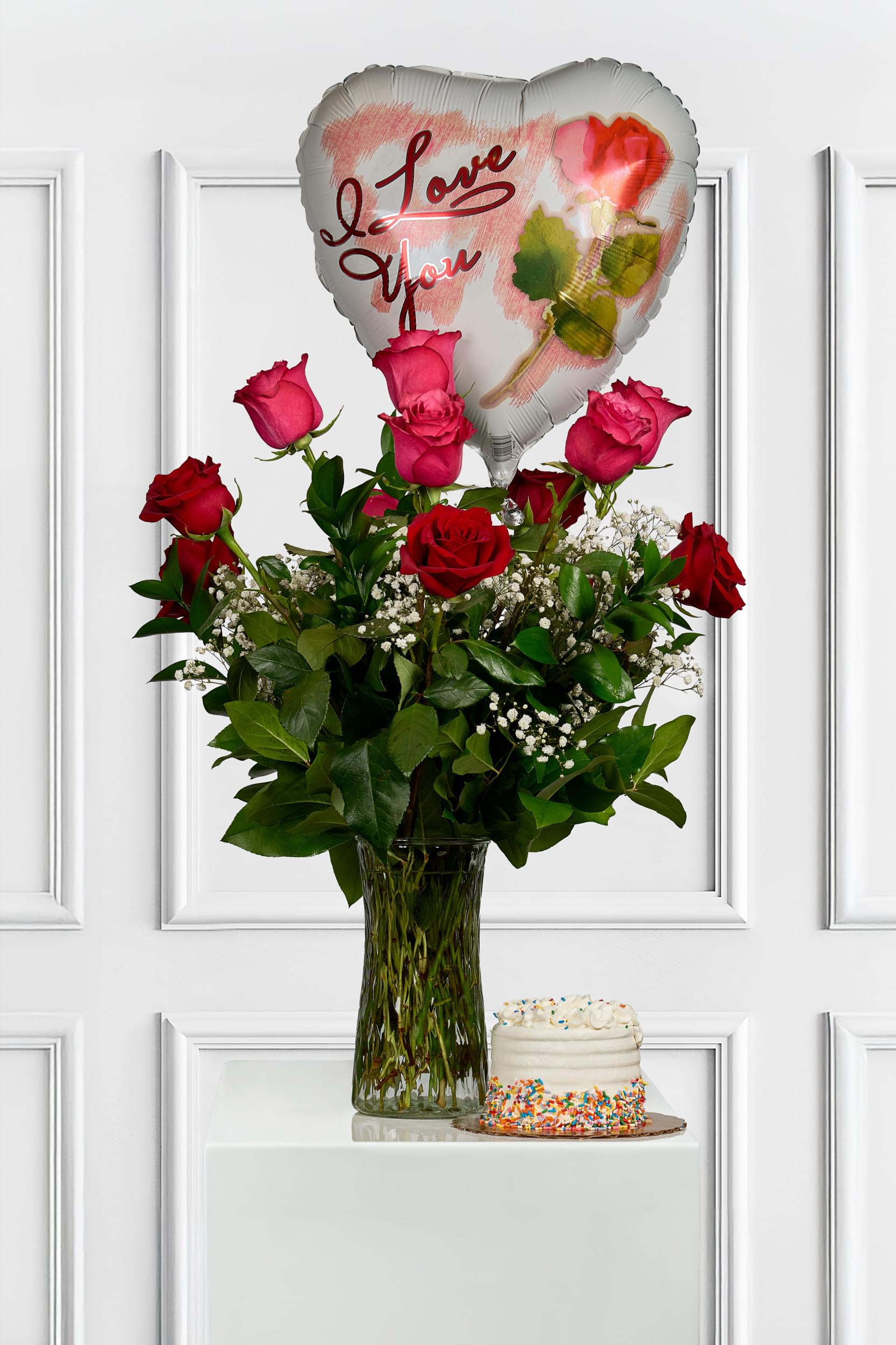 Make a bold and romantic statement with our Happy Valentine's Day Bundle from North Park Florist.